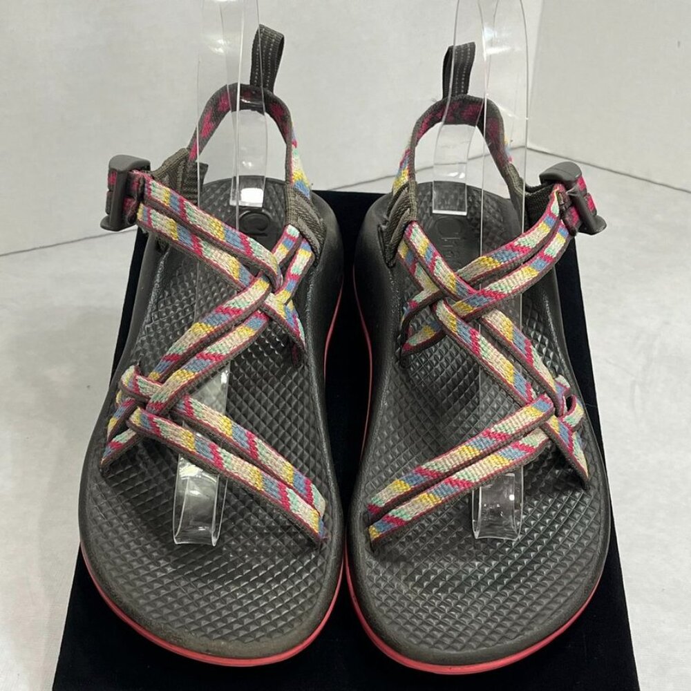 Chaco Kids Multicolor Strap Black Footbed Sandals